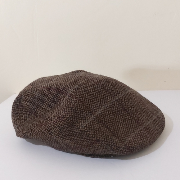Perry Ellis Size Medium Mens Classic Plaid Newspaper Newsboy Hat Golf Cap - Picture 9 of 9